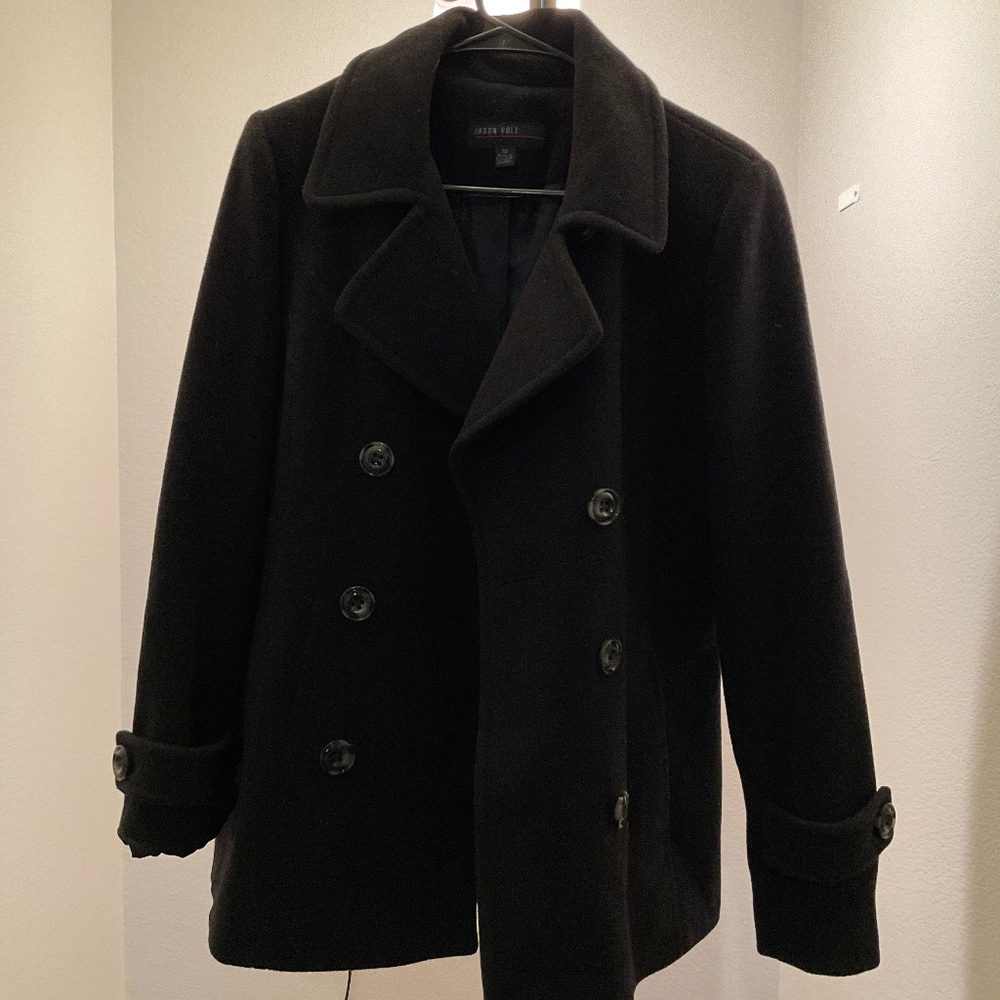 Jason Kole Black Coat Size Medium